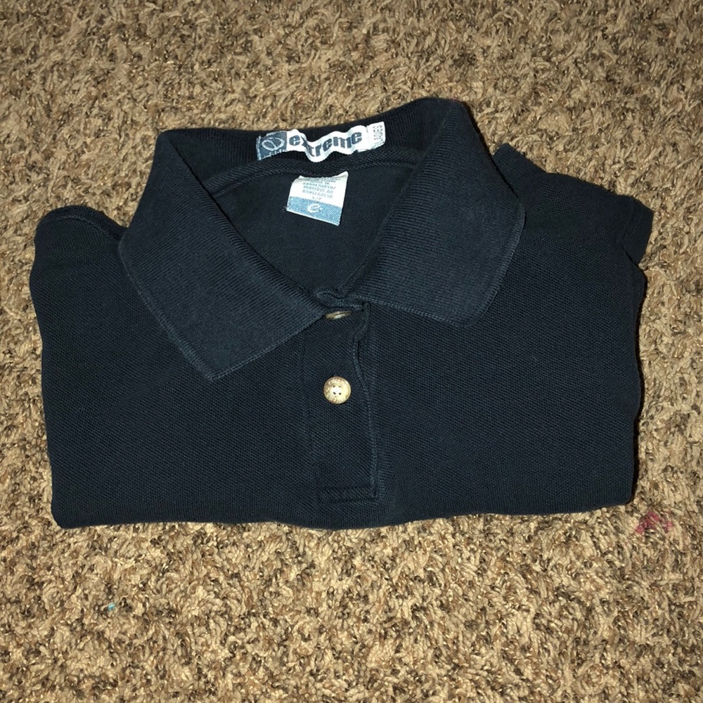 Dark blue cropped pollo shirt